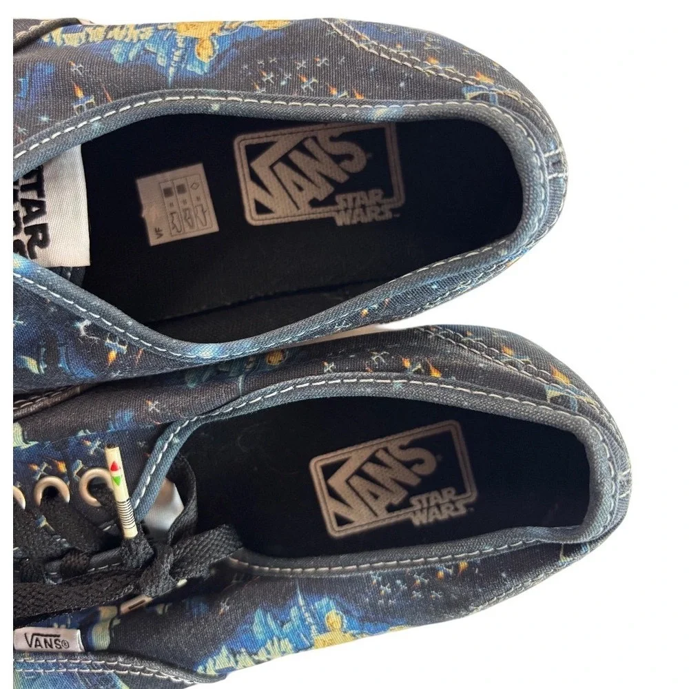 Vans Star Wars A New Hope Movie Sneakers M‎ 9 W 10.5 Jedi Saber Darth Vader Leia
